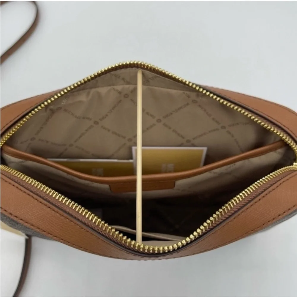 Michael Kors Large EW Crossbody Bag Brown/Gold